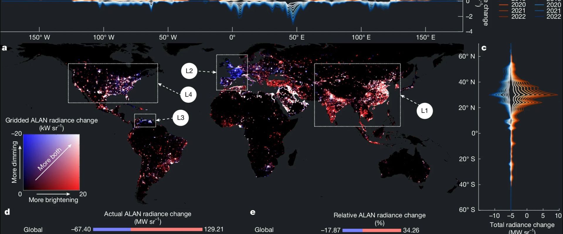 Poluarea luminoasă crește global, dar România și lumea nu sunt afectate egal