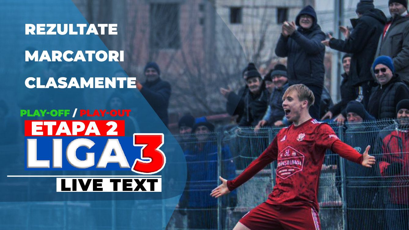 Rezultatele meciuri etapa 2 play-off și play-out Liga 3, 2025-2026