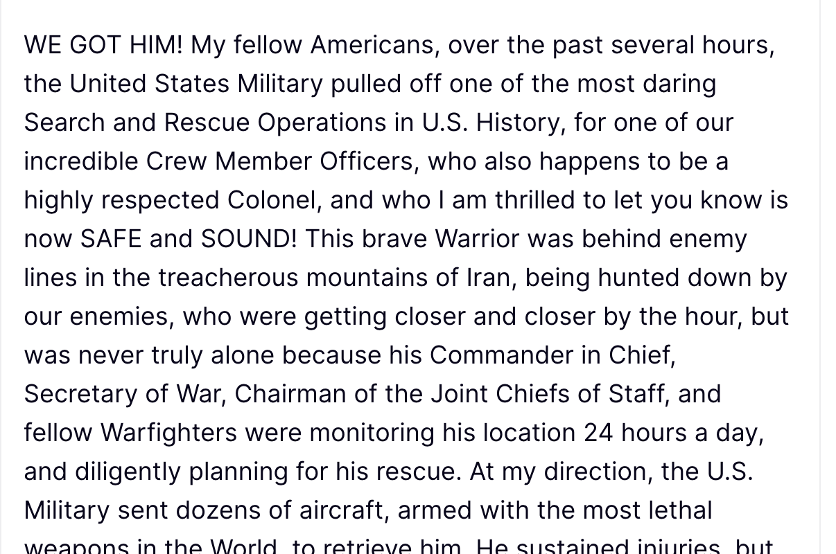 Aviator american, salvat ca prin minune după prăbușirea unui f15 în Iran