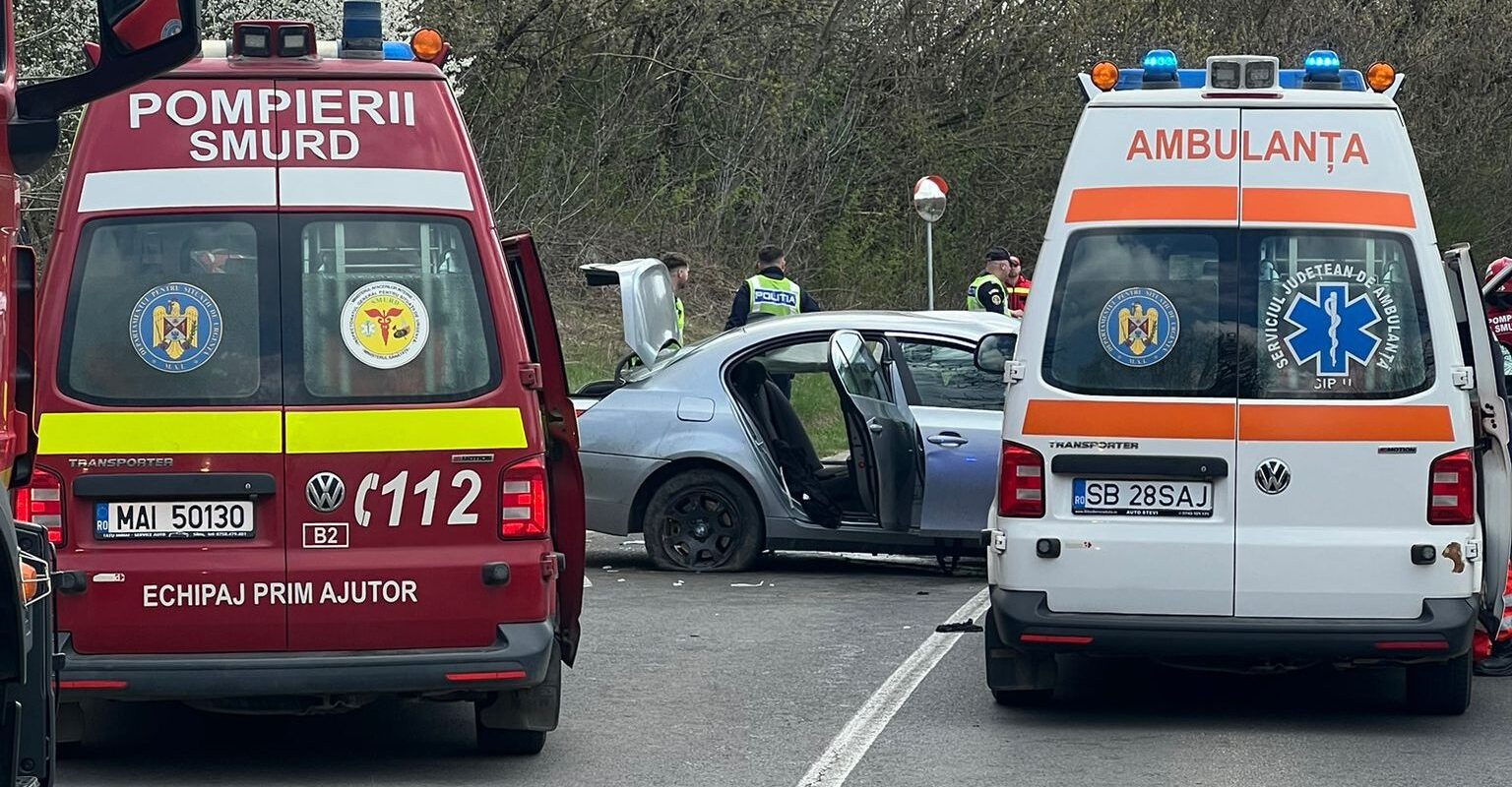 Grav accident rutier la Mediaș: Planul Roșu activat, șase răniți