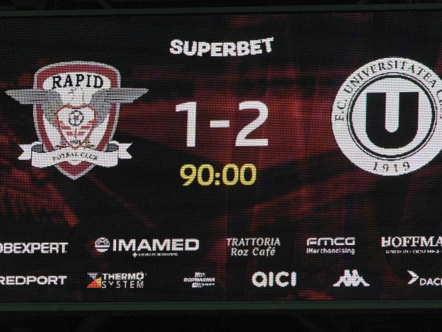 Rapid, în cădere liberă: U Cluj o umilește pe Giulești