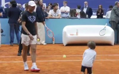 Micuțul lui Nadal, erou pe teren: Ce a făcut puștiul de trei ani