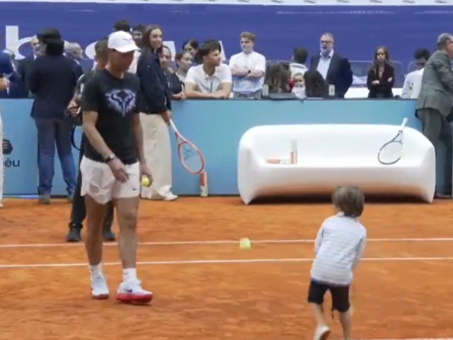 Micuțul lui Nadal, erou pe teren: Ce a făcut puștiul de trei ani