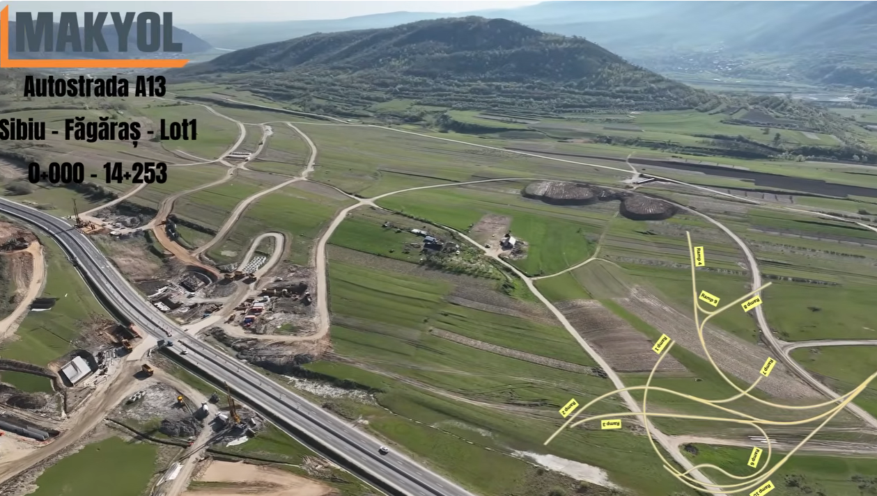 Urmează vești de pe A13 Sibiu-Făgăraș: Cum se mișcă lucrările la nodul-gigant?