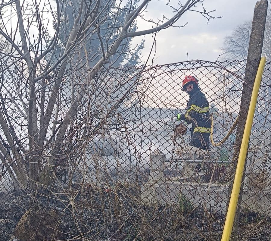 Incendiu devastator într-un cimitir din Botoșani: Lumânarea, cauza