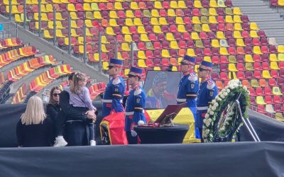 Matei Lucescu, alături de fiica, la căpătâiul lui Mircea Lucescu