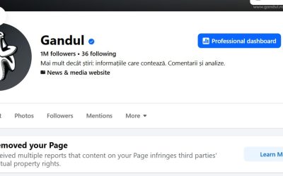 Gândul, victima Facebook? Pagina ziarului, cu 1 milion de fani, blocată