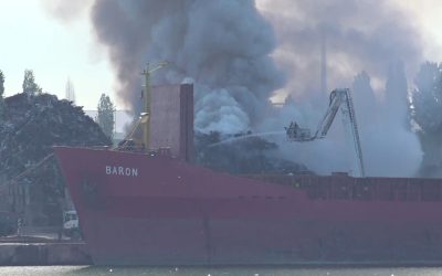 Incendiu mistuitor în Portul Agigea. Focul a ars șase ore