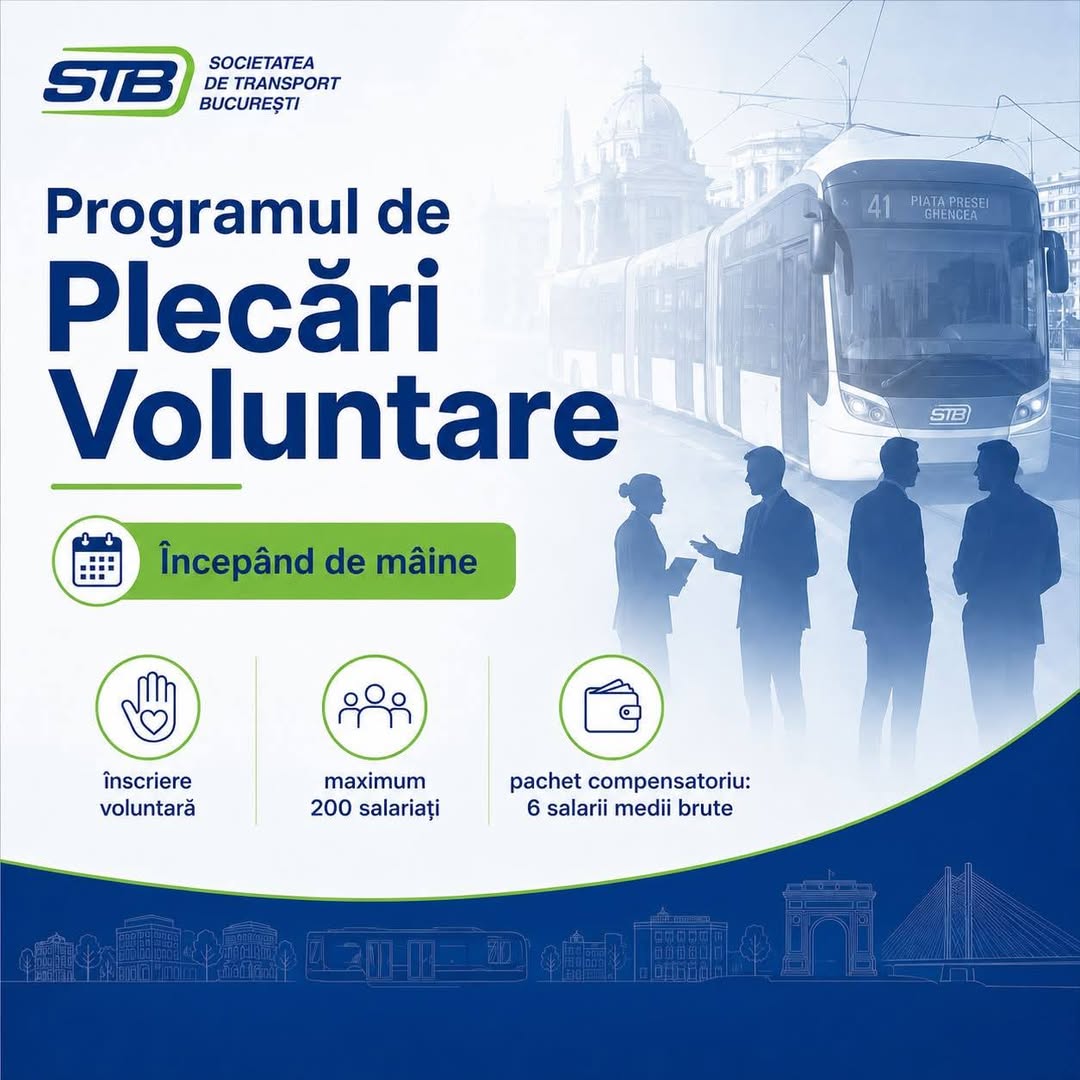 Directorul STB anunță lansarea programului de plecări voluntare