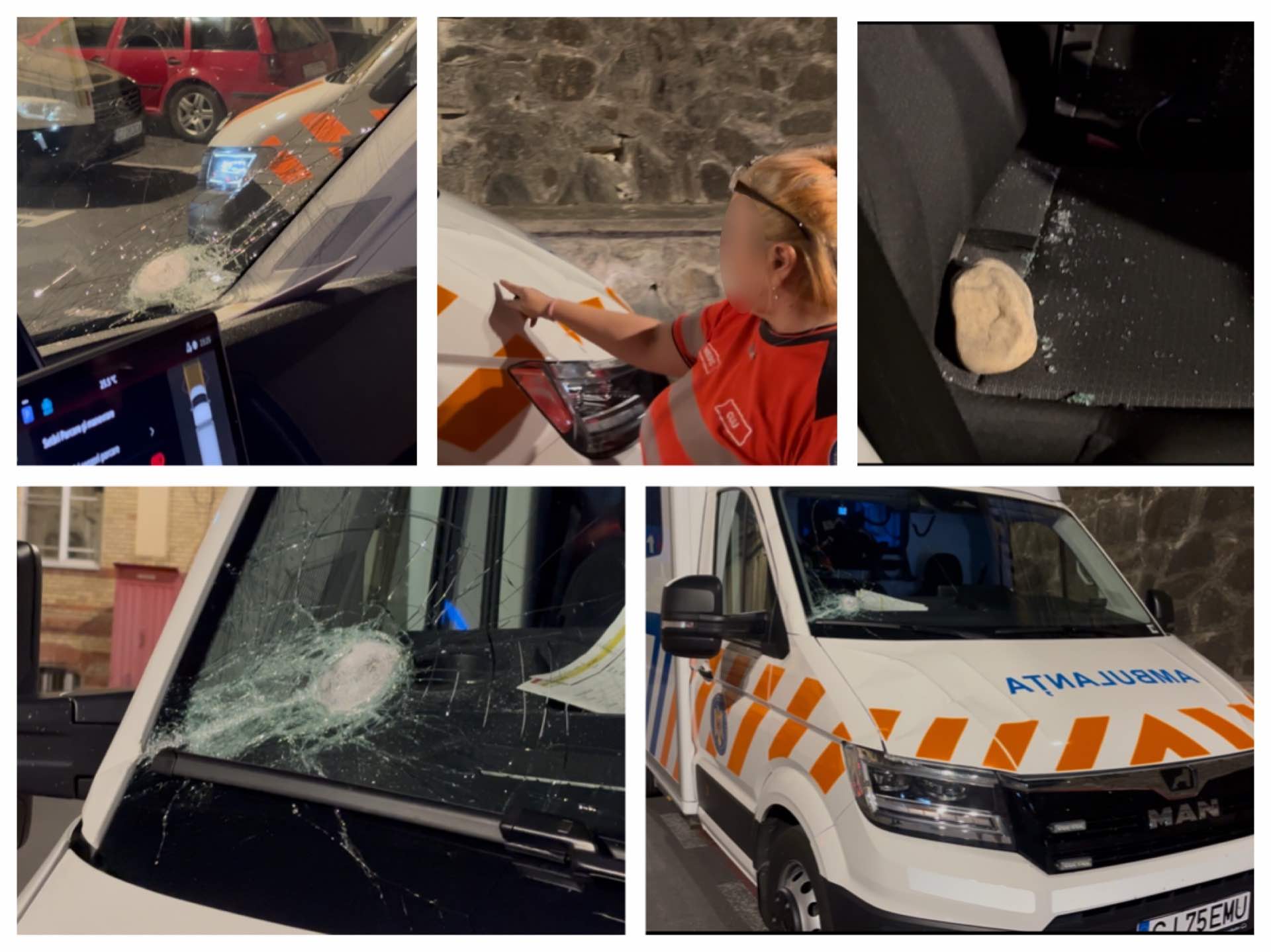 Ambulanță din judet, atacată cu topoarele pe motiv că „fură copii” – VIDEO