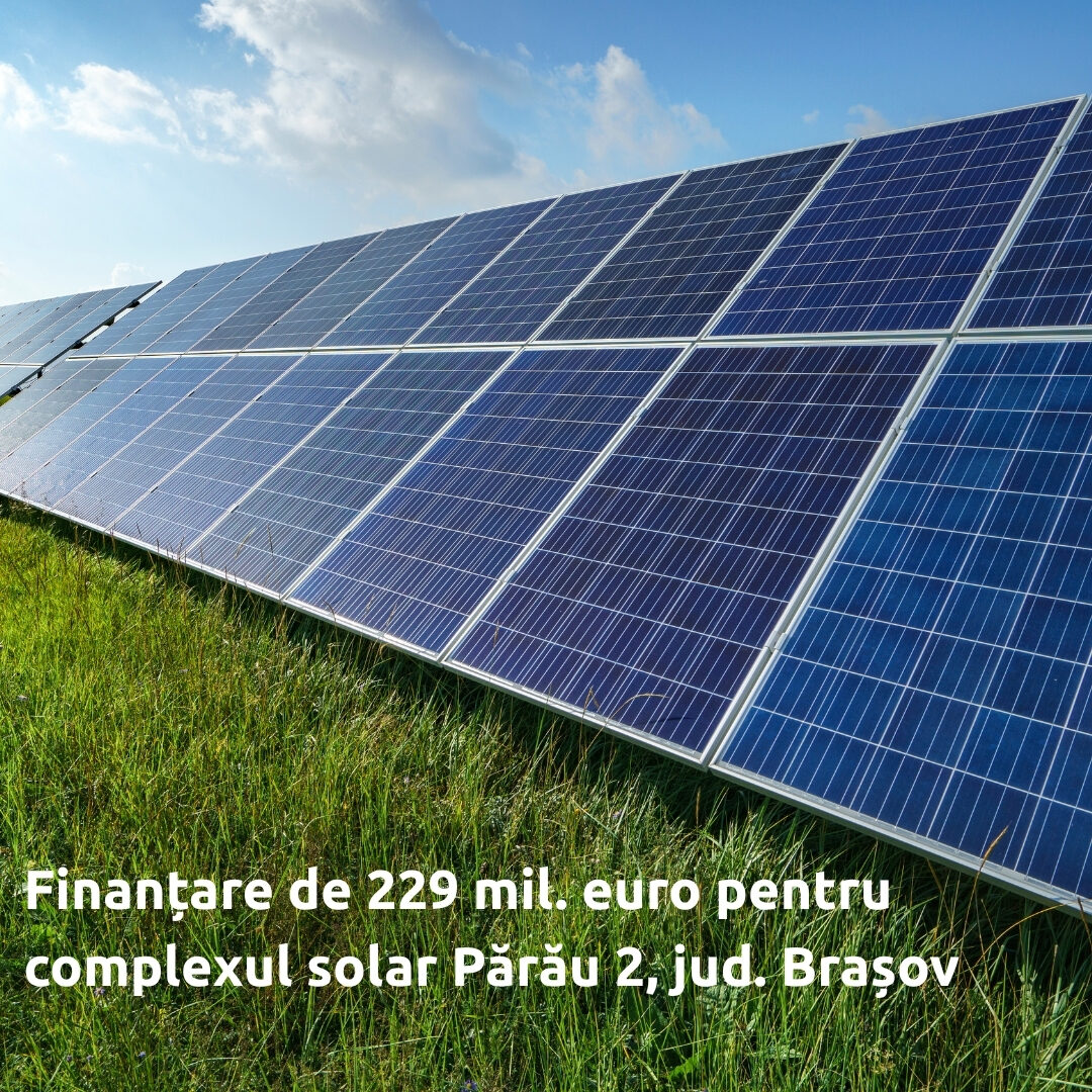 Exim Bank finanțează complexul solar Părău 2 Econergy