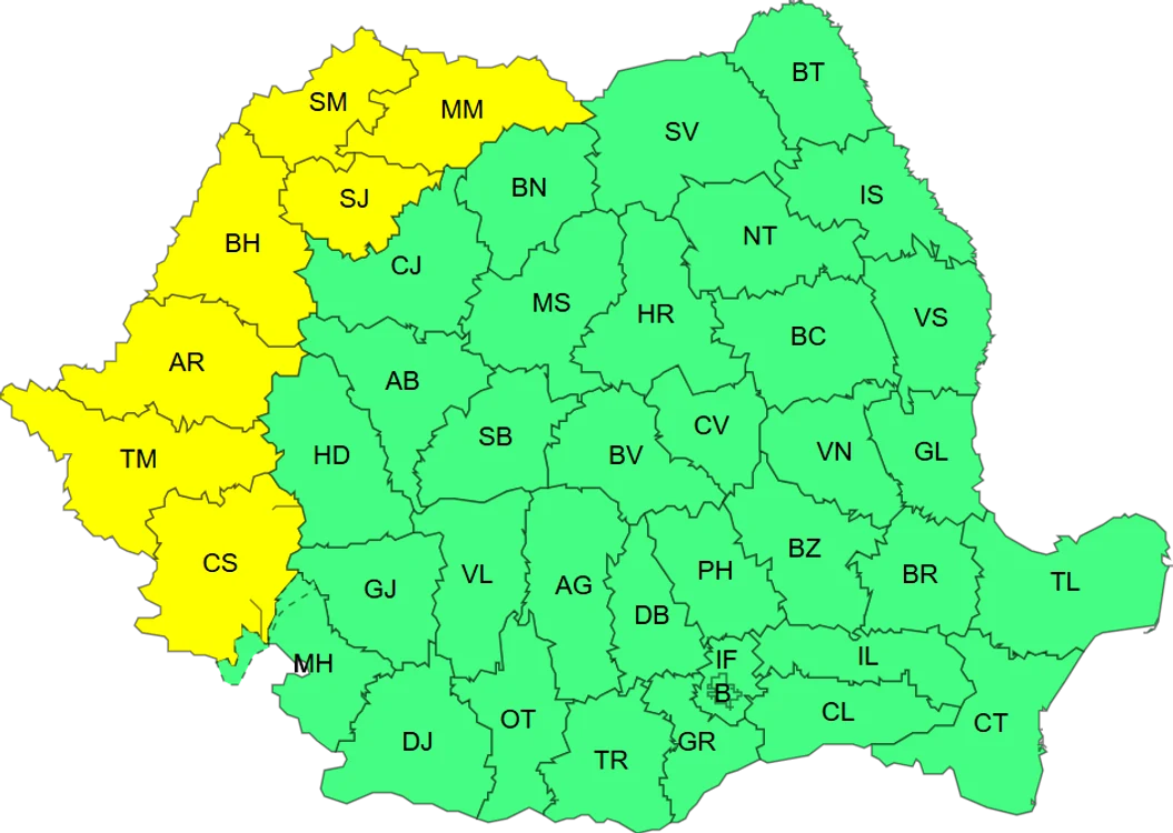 Cod Galben: România se topește la 36 de grade. Vremea în București
