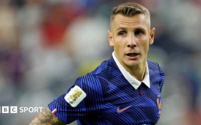 Lucas Digne playing for France