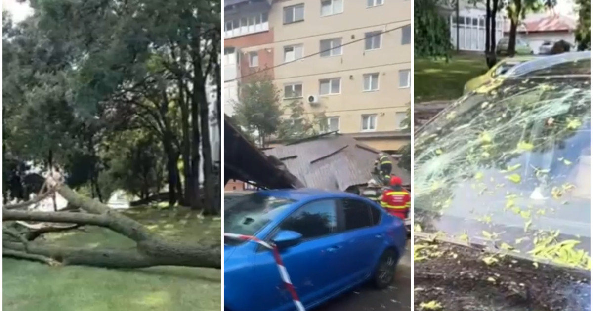 Furtună devastatoare: Inundații, acoperișuri smulse și mașini distruse