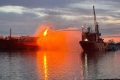 Rusia atacă Portul Ismail, aproape de România. Incendiu la infrastructura portuară