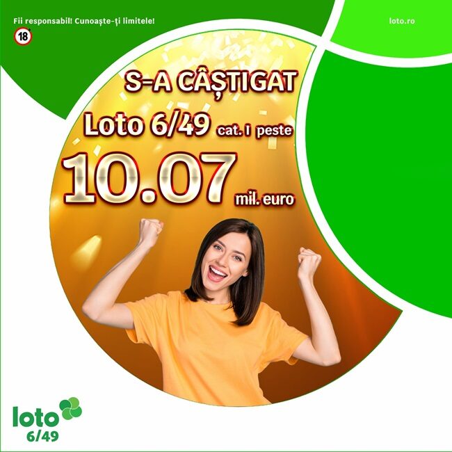 Record la Loto 6/49: Peste 52 milioane lei, cel mai mare câștig din istorie