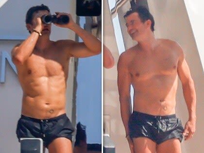 Orlando Bloom dezbrăcat pe iaht cu Woody Harrelson