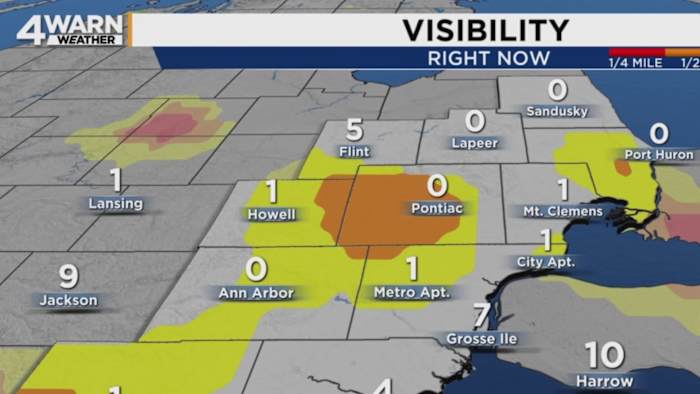 Ceață densă blochează dimineața în Sud-Estul Michiganului