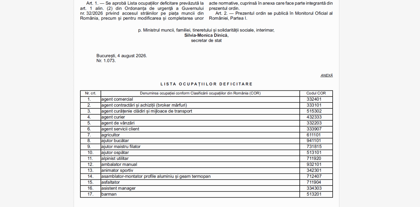 Străinii non-UE, noi joburi în România: Lista completă