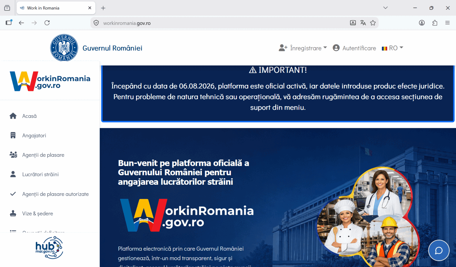 Workinromania, platforma obligatorie pentru muncitorii non-UE, e activă