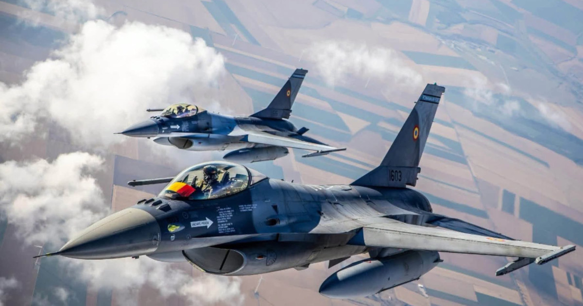 Țintă aeriană, detectată în apropiere de granița României. MApN a ridicat două avioane F-16 în aer, mesaj Ro-Alert în Tulcea