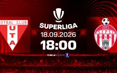 UTA caută a 3-a victorie în SuperLigă. LIVE Sepsi, 18:00, Digi 1