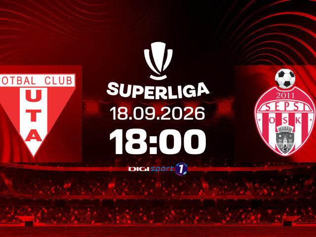 UTA caută a 3-a victorie în SuperLigă. LIVE Sepsi, 18:00, Digi 1