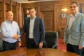Baronul PSD de Tulcea, Horia Teodorescu, alături de Grindeanu și de șeful aeroportului, Stoian Vâlcov