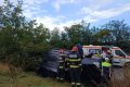 Iași: Microbuz răsturnat cu 6 persoane, un accident grav