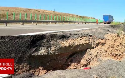 Autostradă: Crăpătură uriașă, imposibil de reparat acum