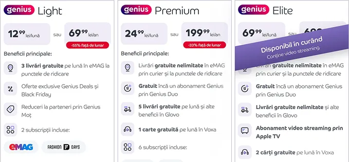 EMAG Genius: Trei noi abonamente, de la 69 lei, cu Apple TV în pachetul premium