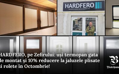 HARDFERO Bistrița - uși PVC pe stoc, cu mâner și cilindru incluse! În octombrie, 10% reducere la jaluzele și rolete – Bistrițeanul.ro