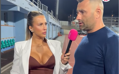 Virală peste noapte! Imaginile cu jurnalista pe care niciun antrenor nu îndrăznește să o privească