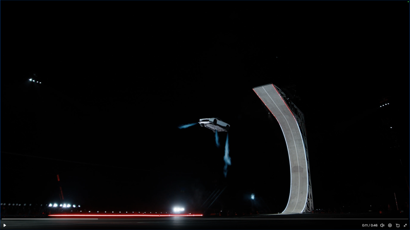 Tesla unveils what it says is a flying car, called the Roadster
